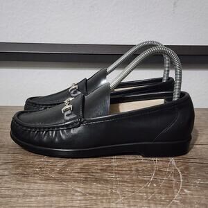 SAS Metro Women's Tripad Comfort Leather Flats Shoes Size 6 Black Medium